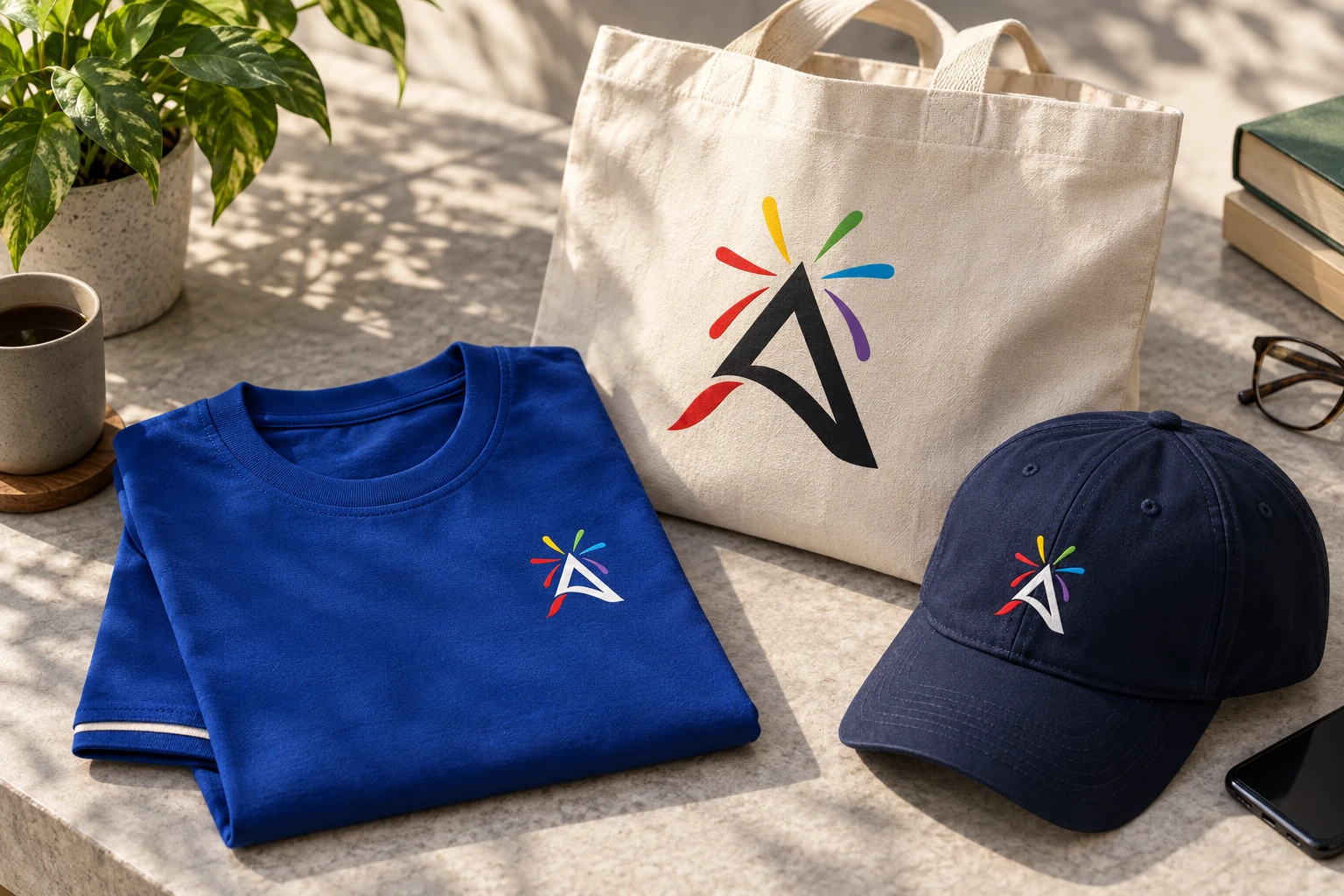 ARS branded T-shirt, cap and tote